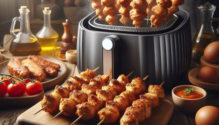 Espetinho de Frango na Air Fryer